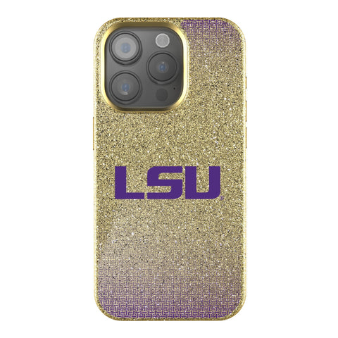 Louisiana State University Tigers Linen Bling Phone Case for Apple iPhone