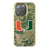 University of Miami Hurricanes Paisley Bling Phone Case