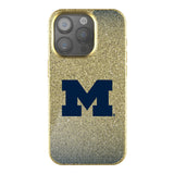 University of Michigan Wolverines Linen Bling Phone Case for Apple iPhone