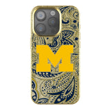University of Michigan Wolverines Paisley Bling Phone Case
