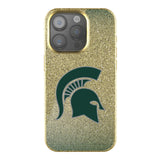 Michigan State University Spartans Linen Bling Phone Case for Apple iPhone