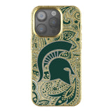 Michigan State Spartans Paisley Bling Phone Case-0