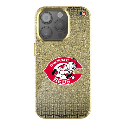 Cincinnati Reds 1974-1992 - Cooperstown Collection Linen Bling Phone Case for Apple iPhone