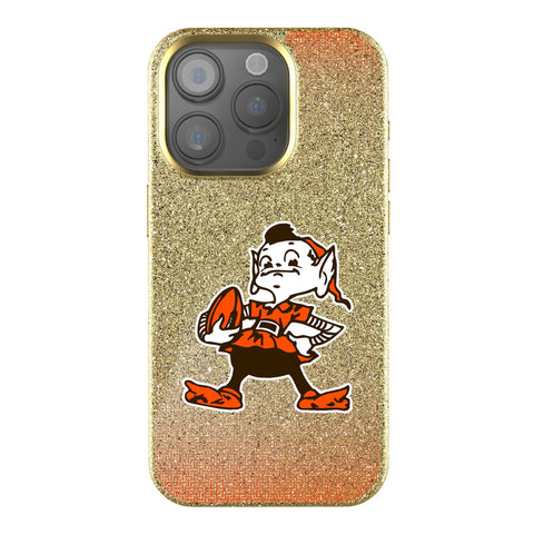 Cleveland Browns Historic Collection Linen Bling Phone Case for Apple iPhone