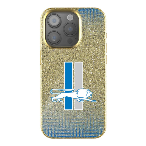 Detroit Lions Retro Linen Bling Phone Case for Apple iPhone