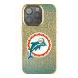 Miami Dolphins 1966-1973 Historic Collection Linen Bling Phone Case for Apple iPhone