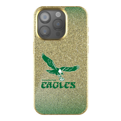 Philadelphia Eagles 1973-1995 Historic Collection Linen Bling Phone Case for Apple iPhone-0