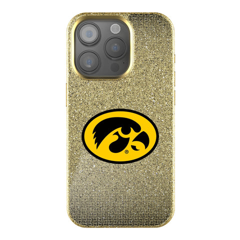 University of Iowa Hawkeyes Linen Bling Phone Case for Apple iPhone