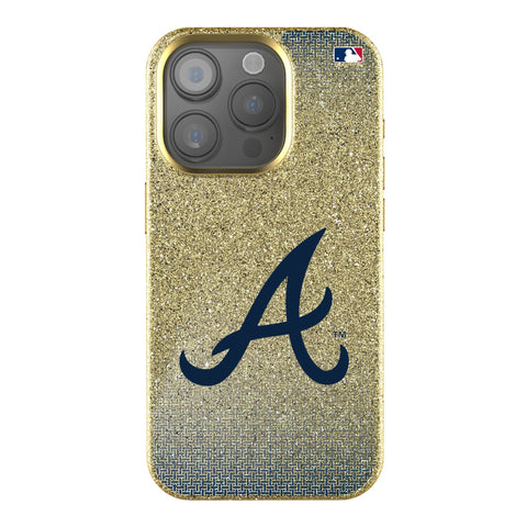 Atlanta Braves Linen Bling Phone Case for Apple iPhone