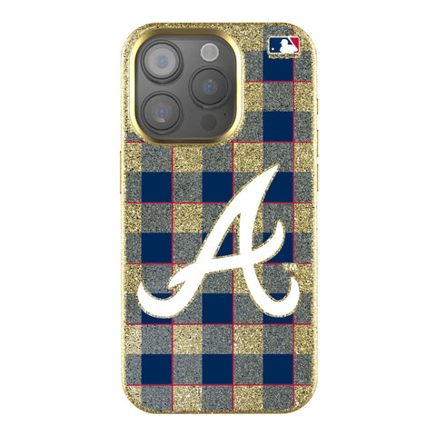 Atlanta Braves Plaid Bling Phone Case