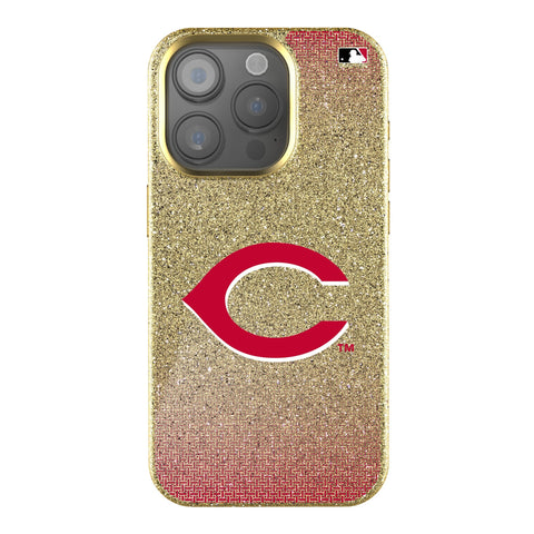 Cincinnati Reds Linen Bling Phone Case for Apple iPhone