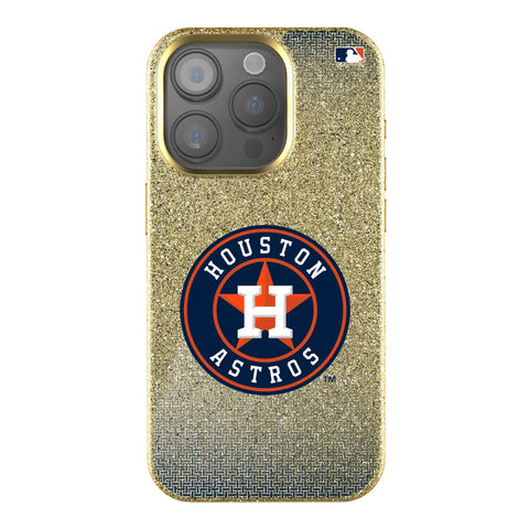 Houston Astros Linen Bling Phone Case for Apple iPhone