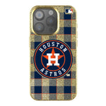 Houston Astros Plaid Bling Phone Case