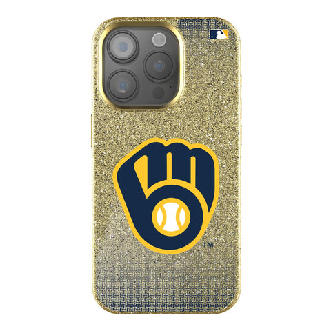 Milwaukee Brewers Linen Bling Phone Case for Apple iPhone