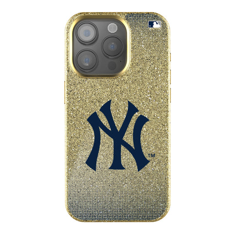 New York Yankees Linen Bling Phone Case for Apple iPhone