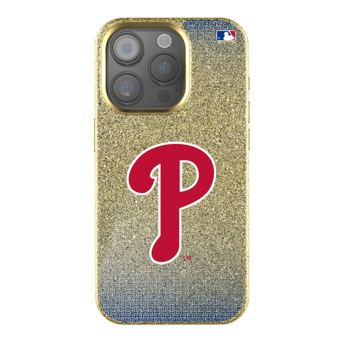 Philadelphia Phillies Linen Bling Phone Case for Apple iPhone-0