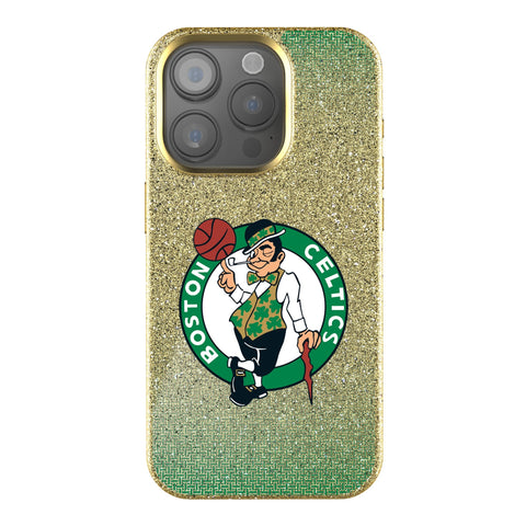 Boston Celtics Linen Bling Phone Case for Apple iPhone