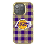 Los Angeles Lakers Plaid Bling Phone Case-0