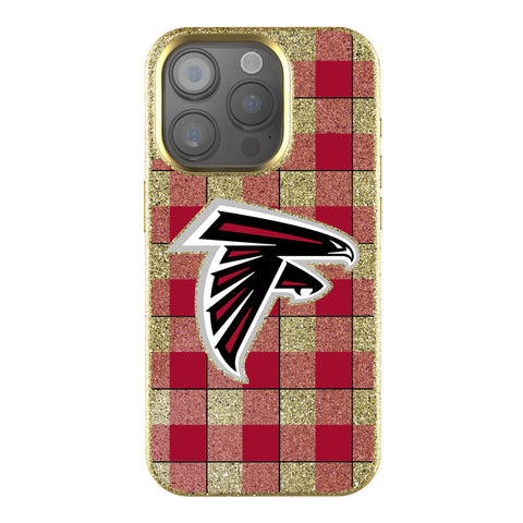 Atlanta Falcons Plaid Bling Phone Case