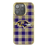 Baltimore Ravens Plaid Bling Phone Case-0