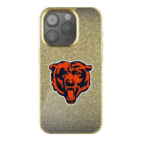 Chicago Bears Linen Bling Phone Case for Apple iPhone