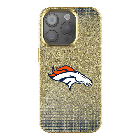 Denver Broncos Linen Bling Phone Case for Apple iPhone