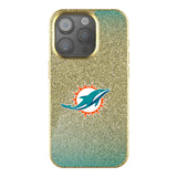 Miami Dolphins Linen Bling Phone Case for Apple iPhone