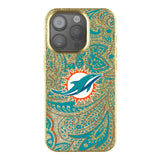 Miami Dolphins Paisley Bling Phone Case-0