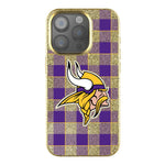 Minnesota Vikings Plaid Bling Phone Case-0