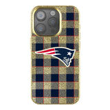 New England Patriots Plaid Bling Phone Case
