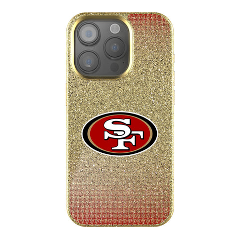 San Francisco 49ers Linen Bling Phone Case for Apple iPhone