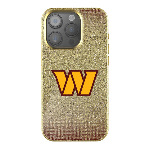 Washington Commanders Linen Bling Phone Case for Apple iPhone