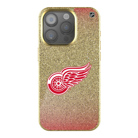 Detroit Red Wings Linen Bling Phone Case for Apple iPhone
