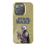 Star Wars: The Mandalorian Grogu and Din Djarin Color Block Bling Phone Case