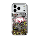 University of Arkansas Fayetteville Razorbacks Paisley Glitter Phone Case for Apple iPhone 17 Series