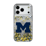 University of Michigan Wolverines Confetti Glitter Phone Case for Apple iPhone 17 Series