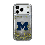 University of Michigan Wolverines Linen Glitter Phone Case for Apple iPhone 17 Series