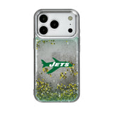 New York Jets 1963 Historic Collection Linen Glitter Phone Case for Apple iPhone 17 Series