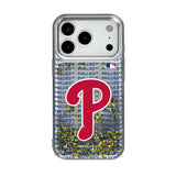 Philadelphia Phillies Text Backdrop Glitter Phone Case for Apple iPhone 17 Series
