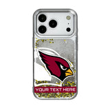 Arizona Cardinals Personalized Tilt Glitter Phone Case for Apple iPhone 17 Series
