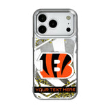 Cincinnati Bengals Personalized Tilt Glitter Phone Case for Apple iPhone 17 Series