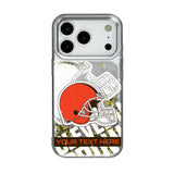 Cleveland Browns Personalized Tilt Glitter Phone Case for Apple iPhone 17 Series