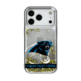 Carolina Panthers Personalized Tilt Glitter Phone Case for Apple iPhone 17 Series