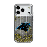 Carolina Panthers Text Backdrop Glitter Phone Case for Apple iPhone 17 Series