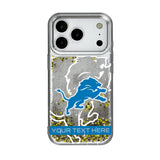 Detroit Lions Personalized Tilt Glitter Phone Case for Apple iPhone 17 Series