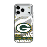 Green Bay Packers Personalized Tilt Glitter Phone Case for Apple iPhone 17 Series