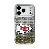 Kansas City Chiefs Text Backdrop Glitter Phone Case for Apple iPhone 17 Series