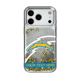 Los Angeles Chargers Personalized Tilt Glitter Phone Case for Apple iPhone 17 Series