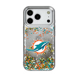 Miami Dolphins Confetti Glitter Phone Case for Apple iPhone 17 Series