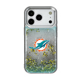 Miami Dolphins Linen Glitter Phone Case for Apple iPhone 17 Series